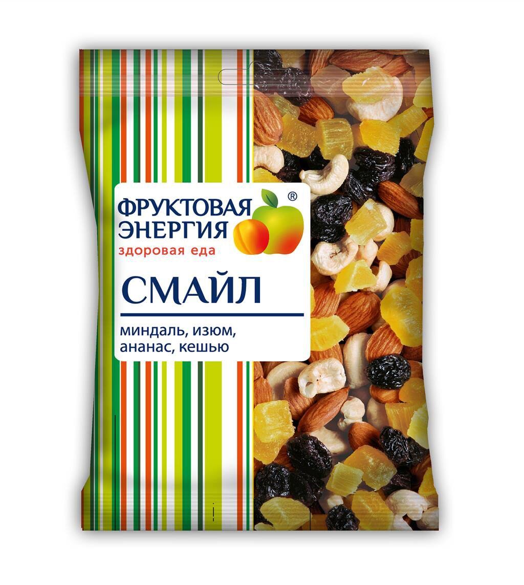 Сухофрукты Смайл (миндаль, кешью, ананас, изюм) фруктово-ореховая смесь,  50г в Сургуте — купить недорого по низкой цене в интернет аптеке AltaiMag