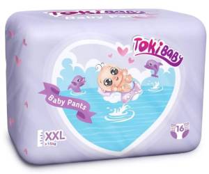 Подгузники-трусики TOKIBABY детские XXL 16шт