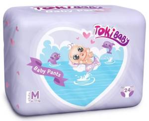 Подгузники-трусики TOKIBABY детские M 24шт